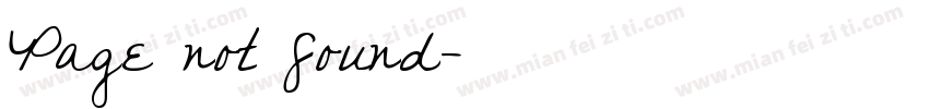 Page not found字体转换